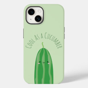 Funny Cool As a Cucumber Cute Foodie Pun Joke iPhone 14 Case