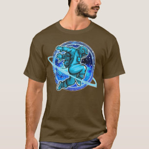 Funny Cool Astronaut Outer Space Planet Graphic  T-Shirt