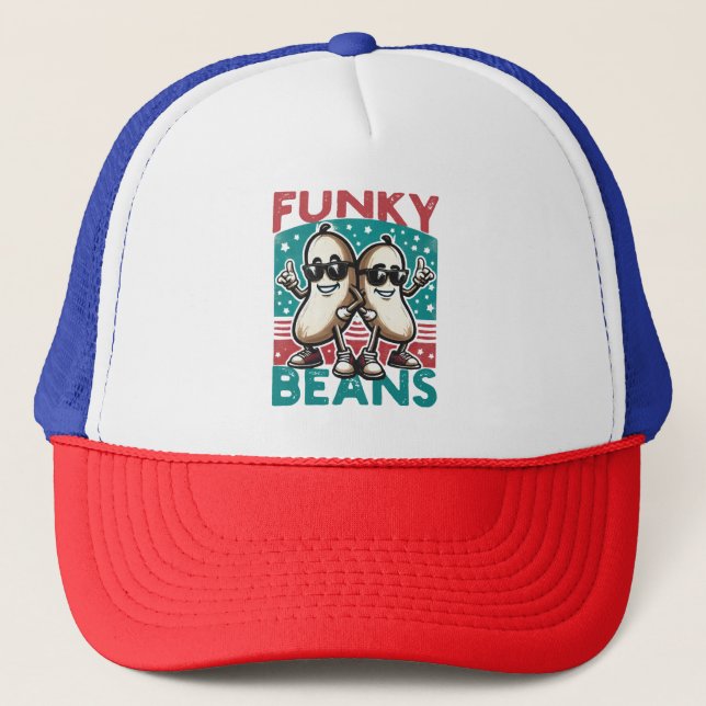 Funny Cool Beans Trucker Hat (Front)