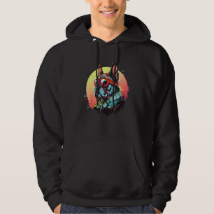 Funny Cool Biker Dog Wearing Motorcycle Goggles Hoodie