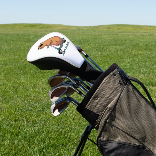 Funny Cool Capybara Scooter Vibes Golf Head Cover (In Situ)