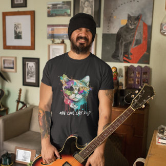 Funny Cool Cat Dad Kitty with Sunglasses T-Shirt