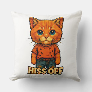 Funny Cool  Cat Quote Tee Cushion