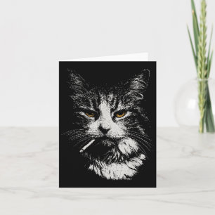 Funny Cool Cat Smoking Funny Meme Cigarette Cat Ga Card