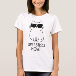Funny Cool Cat with Sunglasses Graphic Urban Stree T-Shirt