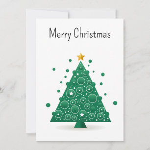 Funny Cool Comic Minimalist Modern Christmas Tree Holiday Card