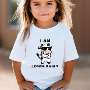Funny Cool Cow Moo I Am Legendary White Baby T-Shirt