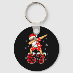 Funny Cool Dabbing Santa Hawaii 67 Meme Christmas Key Ring