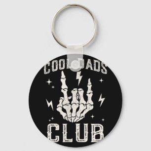 Funny Cool Dads Club Retro Skeleton Dad Key Ring