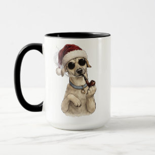 Funny Cool Dog Happy New Year Design Mug