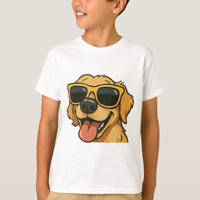Funny Cool Dog Kids T-Shirt (Front)