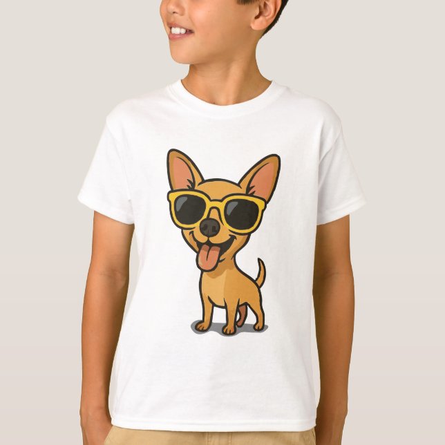 Funny Cool Dog Kids T-Shirt (Front)