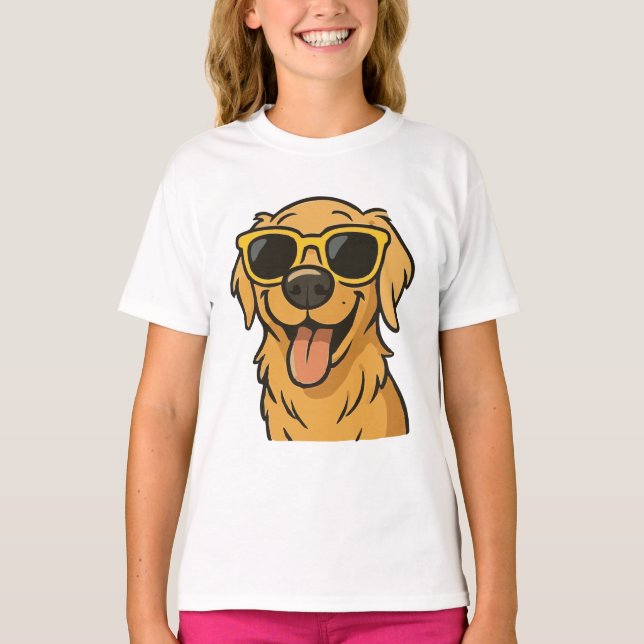 Funny Cool Dog Kids T-Shirt (Front)