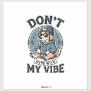 Funny Cool Dog Vibe Vintage Vector T-Shirt Design_