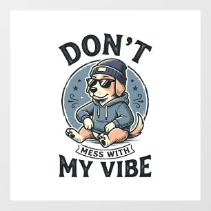 Funny Cool Dog Vibe Vintage Vector T-Shirt Design_