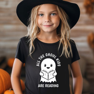 Funny Cool Ghost GHOUL Kids are Reading  T-Shirt