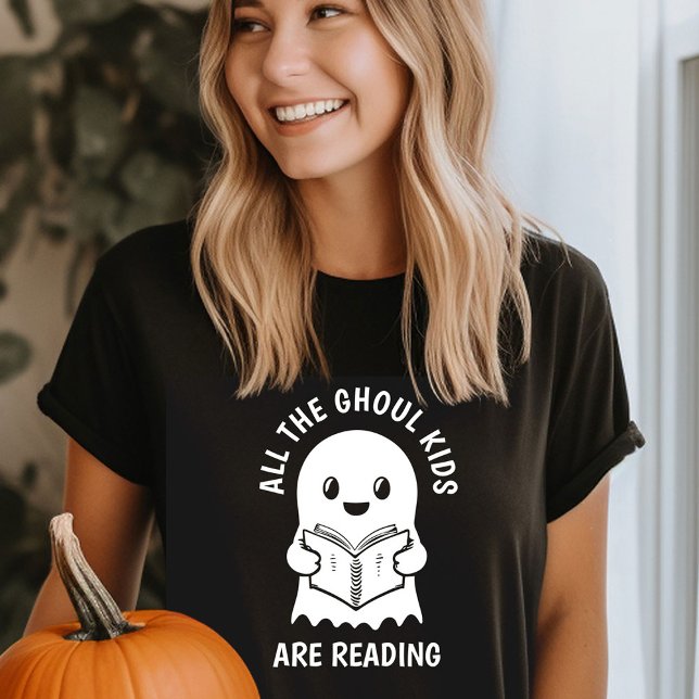 Funny Cool Ghost GHOUL Kids are Reading T-Shirt (Creator Uploaded)