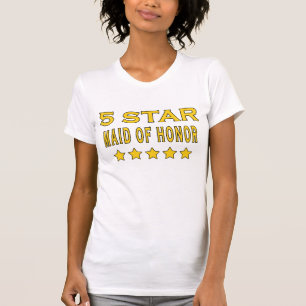 Funny Cool Gifts : Five Star Maid of Honour T-Shirt