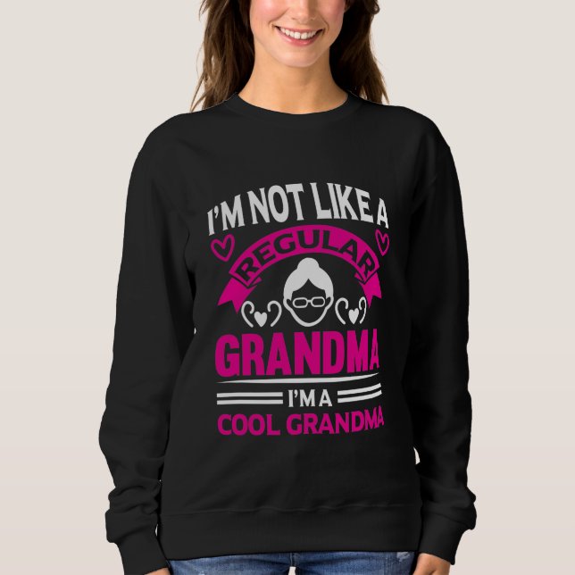 funny cool Grandma word art Sweatshirt (Front)