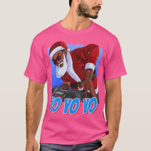 Funny Cool Hip Hop Dj Santa Claus Christmas Gangst T-Shirt