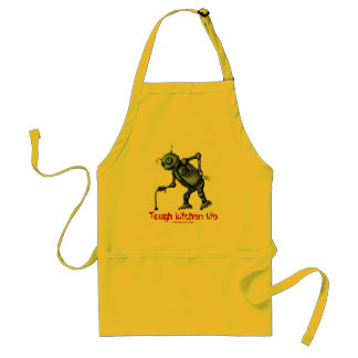 Funny cool old kitchen robot apron design