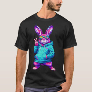 Funny Cool Rabbit Hip Hop Bunny Easter Men Boy Tee
