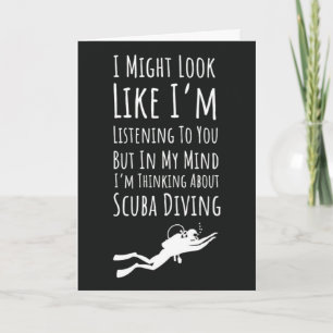 Funny Cool Scuba Diver Cards Diving Snorkeling