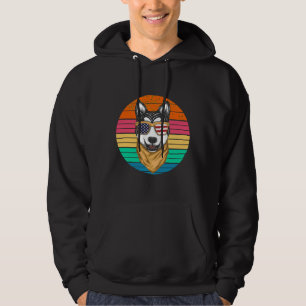 Funny Cool Siberian Husky Dog Retro Vintage Huskie Hoodie