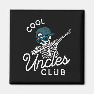 Funny Cool Uncles Club Shirt Funny Skeleton Uncle  Magnet