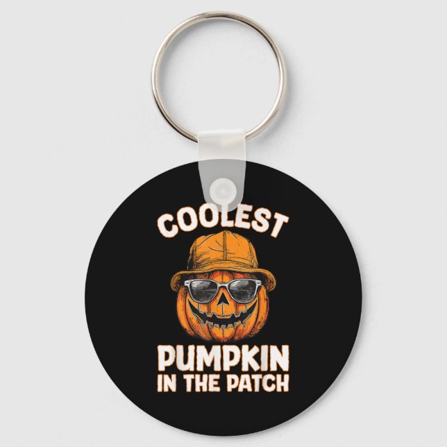 Funny Coolest Pumpkin In The Patch Halloween  Key Ring (Front)