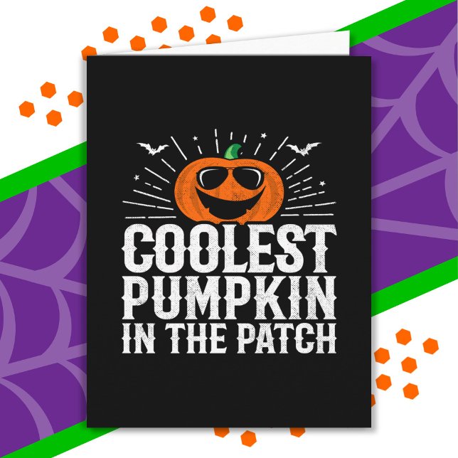 Funny Coolest Pumpkin In The Patch Halloween Party Card (Creator Uploaded)