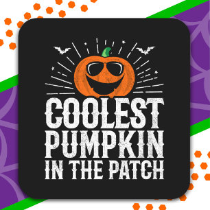 Funny Coolest Pumpkin In The Patch Halloween Party Square Sticker