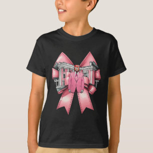Funny Coquette Bow Trump Pink Heart Valentine  T-Shirt