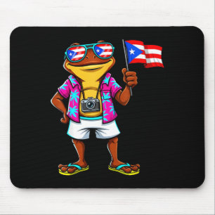 Funny coqui frog puerto rico flag boricua puerto mouse pad