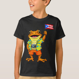 Funny coqui frog puerto rico flag boricua puerto T-Shirt
