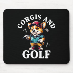 Funny Corgi And Golf Lover Design For Men Women -  Mouse Pad