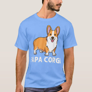 Funny Corgi Art For Men Dad Welsh Corgi Dog Animal T-Shirt
