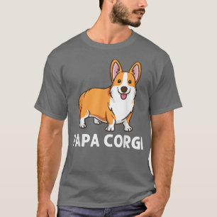 Funny Corgi Art For Men Dad Welsh Corgi Dog Animal T-Shirt