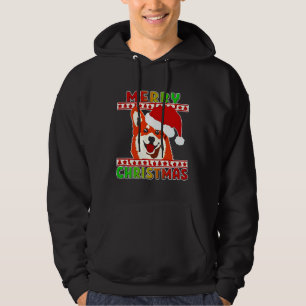 Funny Corgi Christmas Dog Santa 434 Hoodie