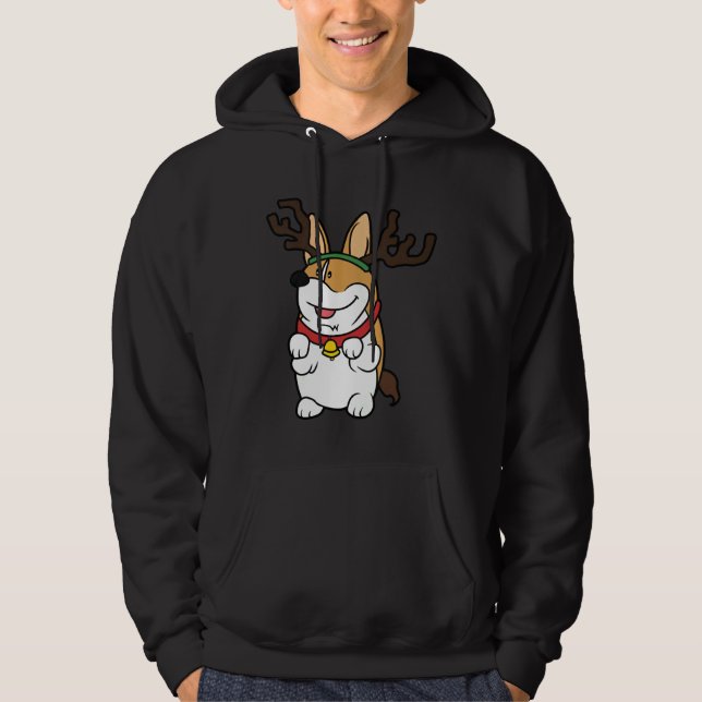 Funny Corgi Christmas Hoodie (Front)