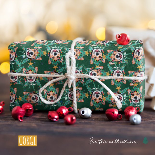 Funny Corgi Christmas Pattern Wrapping Paper (Creator Uploaded)