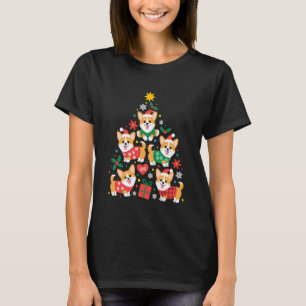 Funny Corgi Christmas Tree Dog Lover Women Men Xma T-Shirt