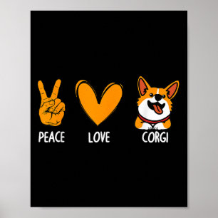 Funny Corgi Design For Men Women Kids Pet Dog Corg Poster