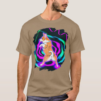 Funny Corgi Dog Dancing Retro Breakdancing Dance D T-Shirt