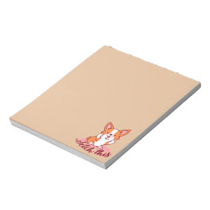 Funny Corgi Dog Middle Finger Fetch This Notepad