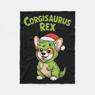 Funny Corgi Dog T-rex Costume Christmas Kids Boys  Fleece Blanket