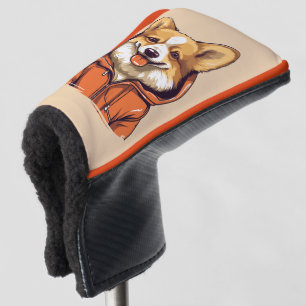 Funny Corgi Dog Wearing Hoodie Golf Head Cover