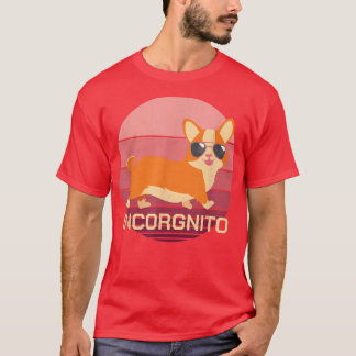 Funny Corgi Dog with Sunglasses Retro Vintage T-Shirt