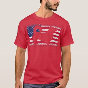 Funny Corgi Dog With USA American Flag Patriotic J T-Shirt