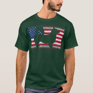 Funny Corgi Dog With USA American Flag Patriotic J T-Shirt
